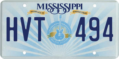 MS license plate HVT494