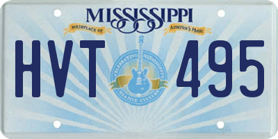 MS license plate HVT495
