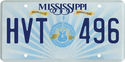 MS license plate HVT496