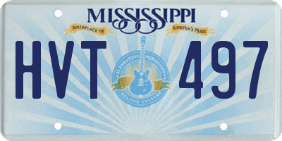 MS license plate HVT497
