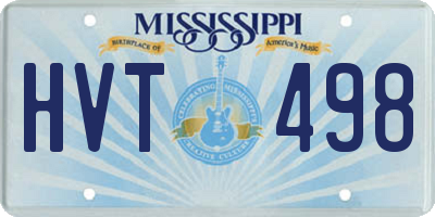 MS license plate HVT498