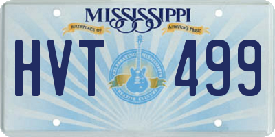 MS license plate HVT499