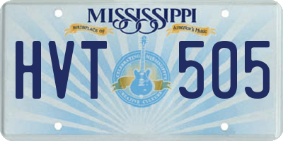 MS license plate HVT505