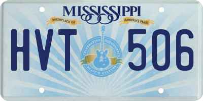 MS license plate HVT506