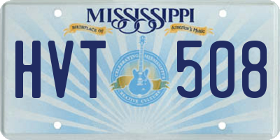 MS license plate HVT508