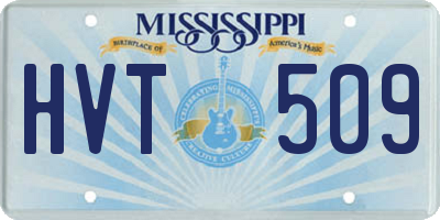 MS license plate HVT509