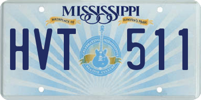 MS license plate HVT511