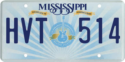 MS license plate HVT514