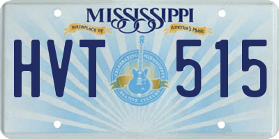 MS license plate HVT515
