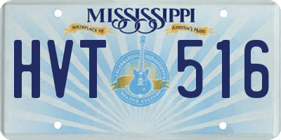 MS license plate HVT516