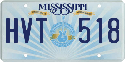 MS license plate HVT518