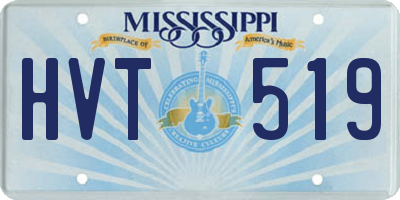 MS license plate HVT519
