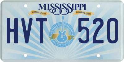 MS license plate HVT520