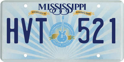 MS license plate HVT521