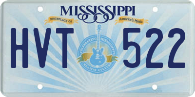 MS license plate HVT522
