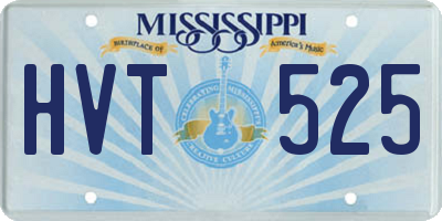 MS license plate HVT525