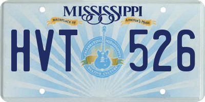 MS license plate HVT526
