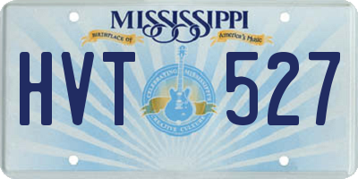 MS license plate HVT527