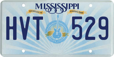 MS license plate HVT529