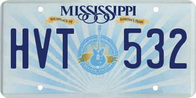 MS license plate HVT532