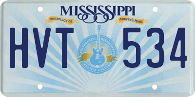 MS license plate HVT534