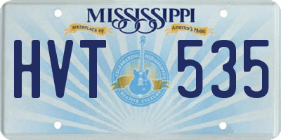 MS license plate HVT535