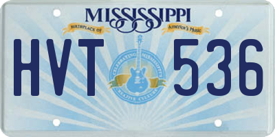 MS license plate HVT536