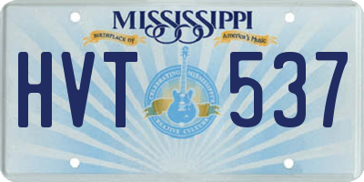 MS license plate HVT537