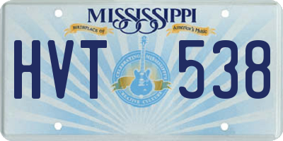 MS license plate HVT538