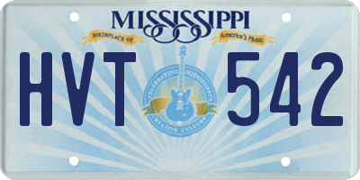 MS license plate HVT542