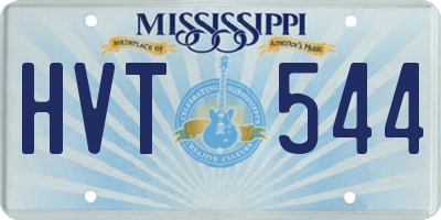 MS license plate HVT544