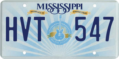 MS license plate HVT547