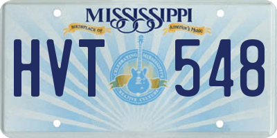 MS license plate HVT548