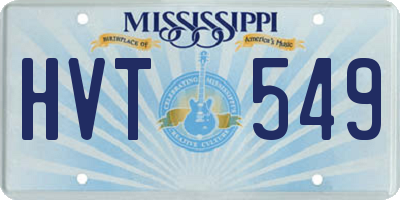 MS license plate HVT549