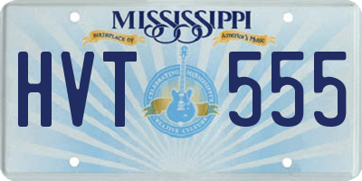 MS license plate HVT555