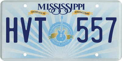MS license plate HVT557
