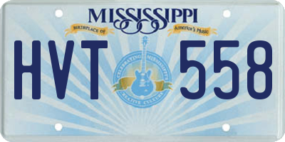 MS license plate HVT558