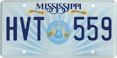 MS license plate HVT559