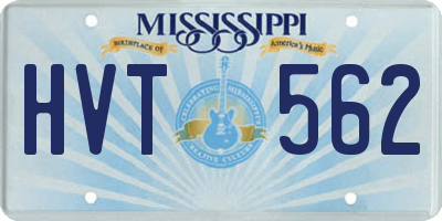 MS license plate HVT562