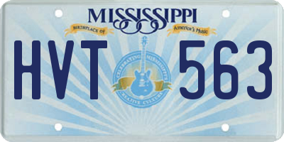 MS license plate HVT563