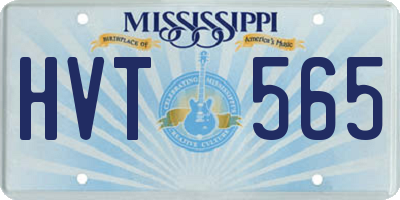 MS license plate HVT565