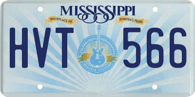 MS license plate HVT566