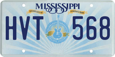 MS license plate HVT568