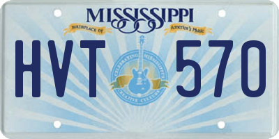 MS license plate HVT570