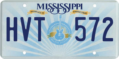 MS license plate HVT572