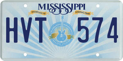 MS license plate HVT574