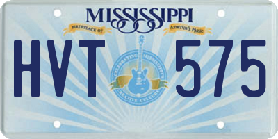 MS license plate HVT575