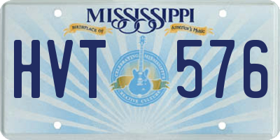 MS license plate HVT576