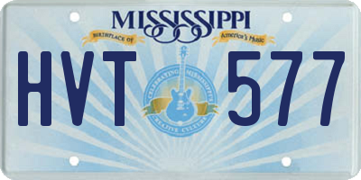MS license plate HVT577