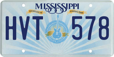 MS license plate HVT578